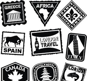 rectangle, triangle adhesive Custom Printable Luggage tags printing service